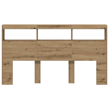 vidaXL Κεφαλάρι με Αποθηκευτικό Χώρο & LED Artisan Δρυς 180x17x102cm 1 τεμ.