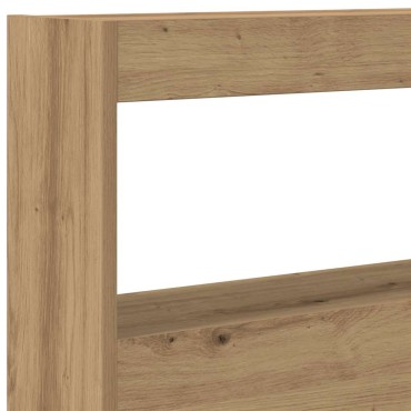 vidaXL Κεφαλάρι με Αποθηκευτικό Χώρο & LED Artisan Δρυς 180x17x102cm 1 τεμ.