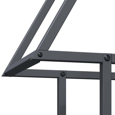 vidaXL Ράφι για καυσόξυλα Ανθρακί 50x25x60 εκ. Ατσάλι ψυχρής έλασης