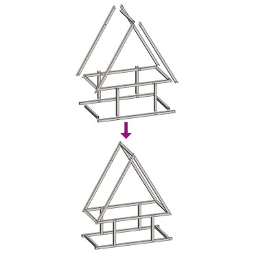 vidaXL Ράφι για καυσόξυλα Ανθρακί 50x25x60 εκ. Ατσάλι ψυχρής έλασης
