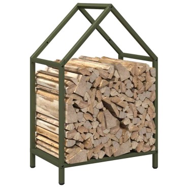 vidaXL Ράφι για καυσόξυλα 40x25x60 εκ. Ατσάλι ψυχρής έλασης