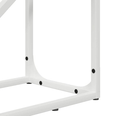 vidaXL Ράφι για καυσόξυλα Λευκό 40x25x100 εκ. Ατσάλι ψυχρής έλασης