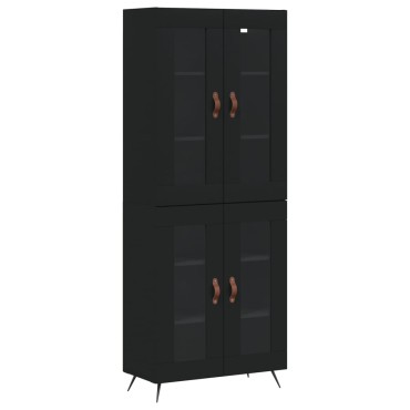 vidaXL Ντουλάπι Μαύρο 69,5x34x180cm από Επεξεργασμένο Ξύλο 1 τεμ.