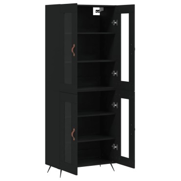 vidaXL Ντουλάπι Μαύρο 69,5x34x180cm από Επεξεργασμένο Ξύλο 1 τεμ.