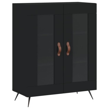 vidaXL Ντουλάπι Μαύρο 69,5x34x180cm από Επεξεργασμένο Ξύλο 1 τεμ.