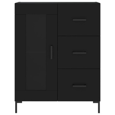 vidaXL Ντουλάπι Μαύρο 69,5x34x180cm από Επεξεργασμένο Ξύλο 1 τεμ.