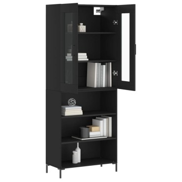 vidaXL Ντουλάπι Μαύρο 69,5x34x180cm από Επεξεργασμένο Ξύλο 1 τεμ.
