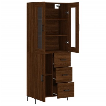 vidaXL Ντουλάπι Καφέ Δρυς 69,5x34x180cm από Επεξεργασμένο Ξύλο 1 τεμ.