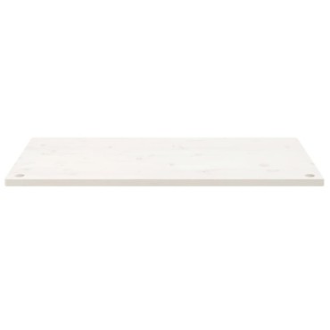 vidaXL Επιφάνεια Γραφείου Λευκή 110x55x2,5 εκ. από Μασίφ Ξύλο Πεύκου