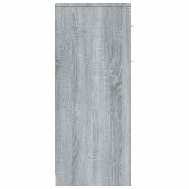 vidaXL Ντουλάπι Μπάνιου Γκρι Sonoma 60x33x80cm Επεξεργασμένο Ξύλο
