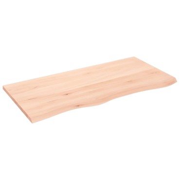 vidaXL Επιφάνεια Τραπεζιού 100x50x2cm Ακατέργαστο Μασίφ Ξύλο Δρυός 1 τεμ.