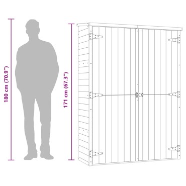 vidaXL Αποθήκη Εργαλείων Κήπου 123x50x171 εκ. Εμποτισμένο Ξύλο Πεύκου