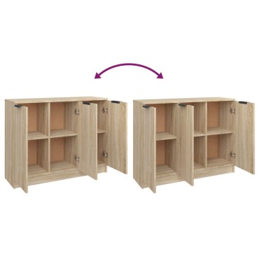 vidaXL Συρταριέρα Sonoma Δρυς 90,5x30x70cm από Επεξεργασμένο Ξύλο 1 τεμ.