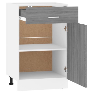 vidaXL Έπιπλο Με Συρτάρι Lyon Γκρι Sonoma 50x46x81,5cm Επεξεργ. Ξύλο