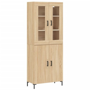 vidaXL Ντουλάπι Sonoma δρυς 69,5x34x180cm από Επεξεργασμένο Ξύλο 1 τεμ.