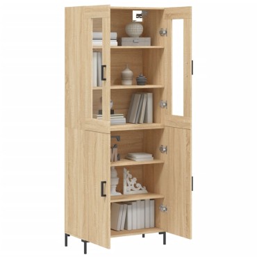 vidaXL Ντουλάπι Sonoma δρυς 69,5x34x180cm από Επεξεργασμένο Ξύλο 1 τεμ.