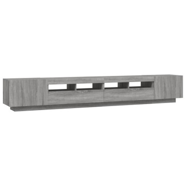 vidaXL Σετ Επίπλων Τηλεόρασης 3 τεμ. LED Γκρι Sonoma Επεξεργασμένο Ξύλο 100/80x35x40cm