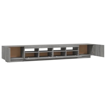 vidaXL Σετ Επίπλων Τηλεόρασης 3 τεμ. LED Γκρι Sonoma Επεξεργασμένο Ξύλο 100/80x35x40cm