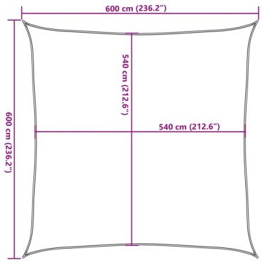 vidaXL Πανί Σκίασης Ανοιχτό Πράσινο 6 x 6 μ. από HDPE 160 γρ./μ²