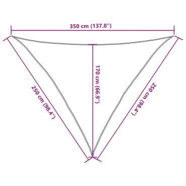 vidaXL Πανί Σκίασης Τερακότα 2,5 x 2,5 x 3,5 μ. από HDPE 160 γρ/μ²