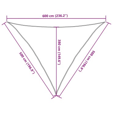 vidaXL Πανί Σκίασης Τερακότα 5 x 5 x 6 μ. από HDPE 160 γρ./μ²