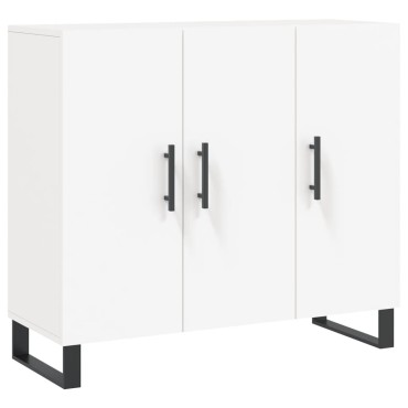 vidaXL Μπουφές Λευκός 90x34x80cm από Επεξεργασμένο Ξύλο 1 τεμ.