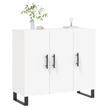 vidaXL Μπουφές Λευκός 90x34x80cm από Επεξεργασμένο Ξύλο 1 τεμ.