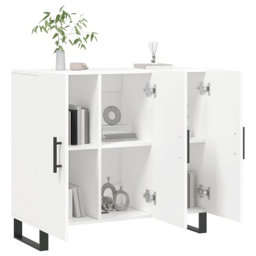 vidaXL Μπουφές Λευκός 90x34x80cm από Επεξεργασμένο Ξύλο 1 τεμ.