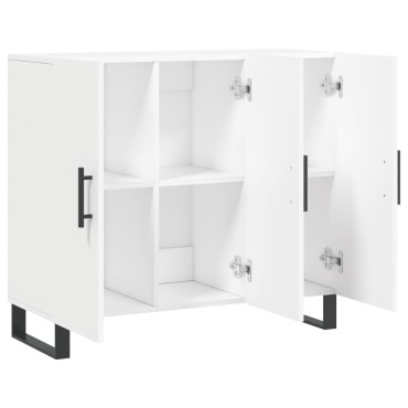 vidaXL Μπουφές Λευκός 90x34x80cm από Επεξεργασμένο Ξύλο 1 τεμ.