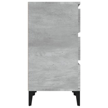 vidaXL Κομοδίνο Γκρι Σκυρ. 40x35x70cm από Επεξεργασμένο Ξύλο 1 τεμ.