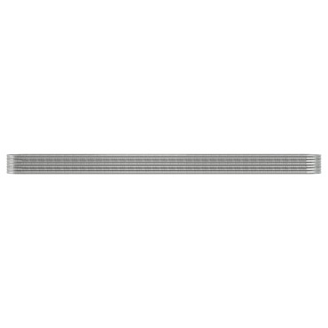 vidaXL Ζαρντινιέρα Ασημί 440x80x36 εκ. Ατσάλι με Ηλεκτρ. Βαφή Πούδρας