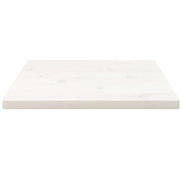vidaXL Επιφάνεια Τραπεζιού Τετράγωνη Λευκή 40x40x2,5cm Μασίφ Πεύκο 1 τεμ.