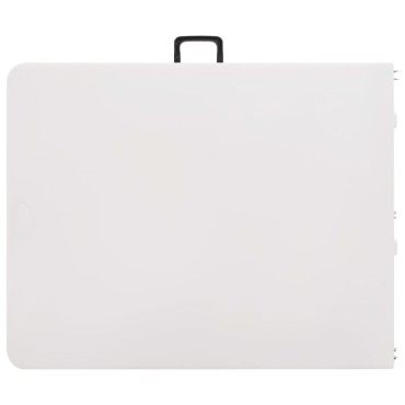 vidaXL Τραπέζι Κήπου Πτυσσόμενο Λευκό 180x72x72cm από HDPE 1 τεμ.