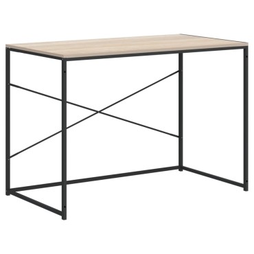 vidaXL Γραφείο Υπολογιστή Μαύρο 110x60x70cm Επεξεργασμένο Ξύλο 1 τεμ.