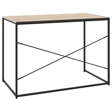 vidaXL Γραφείο Υπολογιστή Μαύρο 110x60x70cm Επεξεργασμένο Ξύλο 1 τεμ.