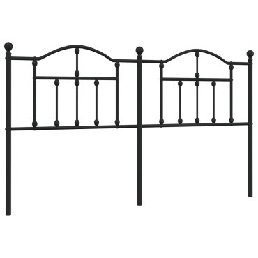 vidaXL Κεφαλάρι Μαύρο Μεταλλικό 166x3x97cm 1 τεμ.