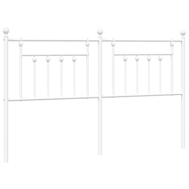 vidaXL Κεφαλάρι Λευκό Μεταλλικό 166x3x97cm 1 τεμ.