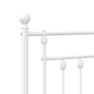 vidaXL Κεφαλάρι Λευκό Μεταλλικό 166x3x97cm 1 τεμ.