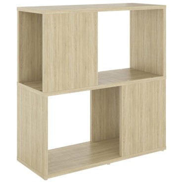 vidaXL Βιβλιοθήκη Sonoma Δρυς 60x24x63cm Μοριοσανίδα 1 τεμ.
