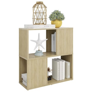 vidaXL Βιβλιοθήκη Sonoma Δρυς 60x24x63cm Μοριοσανίδα 1 τεμ.