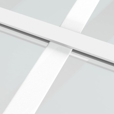 vidaXL Συρόμενη Πόρτα Λευκή Αμμοβολή 102,5x205 εκ. Γυαλί ESG/Αλουμίνιο