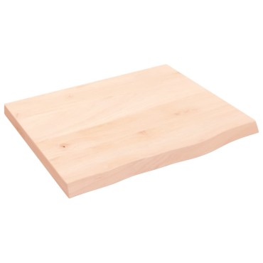 vidaXL Επιφάνεια Τραπεζιού 60x50x(2-4)cm Ακατέργαστο Μασίφ Ξύλο Δρυός 1 τεμ.