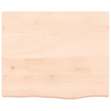 vidaXL Επιφάνεια Τραπεζιού 60x50x(2-4)cm Ακατέργαστο Μασίφ Ξύλο Δρυός 1 τεμ.