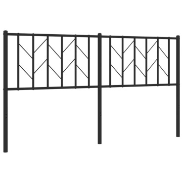 vidaXL Κεφαλάρι Μαύρο Μεταλλικό 166x3x90cm 1 τεμ.