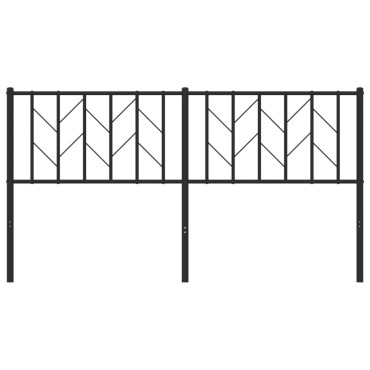 vidaXL Κεφαλάρι Μαύρο Μεταλλικό 166x3x90cm 1 τεμ.