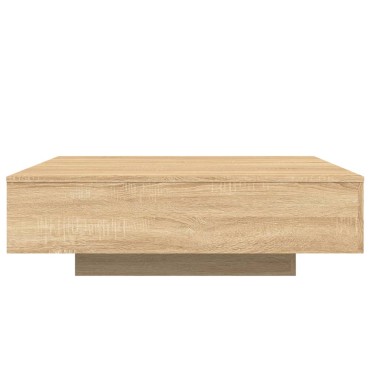vidaXL Τραπεζάκι Σαλονιού με Φώτα LED Sonoma Δρυς 100x100x31cm 1 τεμ.