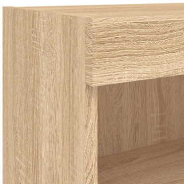 vidaXL Έπιπλα Τηλεόρασης με LED 2 τεμ. Sonoma Δρυς 80x30x30cm