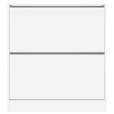 vidaXL Παπουτσοθήκη Λευκή 80x21x87,5cm από Επεξεργασμένο Ξύλο