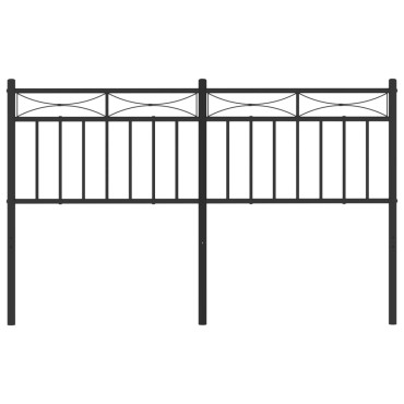 vidaXL Κεφαλάρι Μαύρο Μεταλλικό 146x3x91cm 1 τεμ.