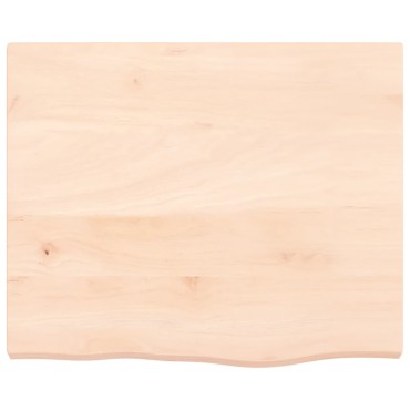 vidaXL Ράφι Τοίχου 60x50x(2-4)cm από Ακατέργαστο Μασίφ Ξύλο Δρυός 1 τεμ.